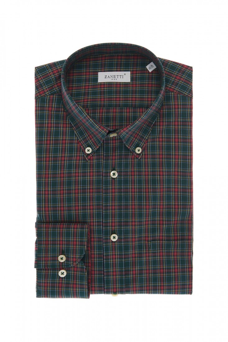 Tartan checked button down...